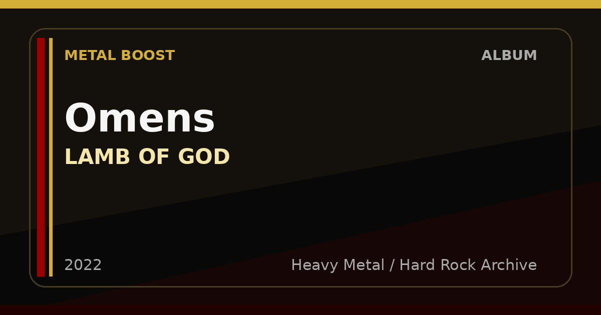 Omens – LAMB OF GOD | METAL BOOST album visual