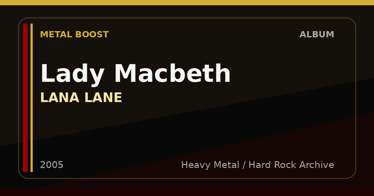Lady Macbeth – LANA LANE | METAL BOOST album visual