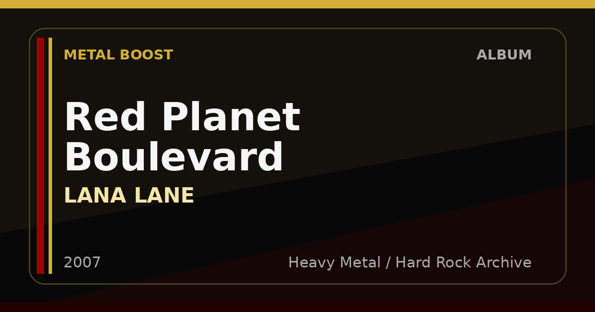 Red Planet Boulevard – LANA LANE | METAL BOOST album visual
