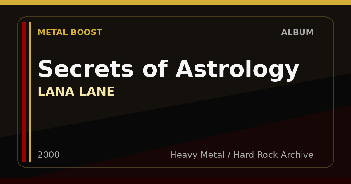 Secrets of Astrology – LANA LANE | METAL BOOST album visual