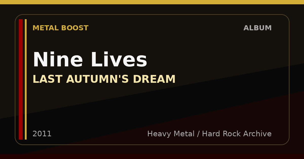 Nine Lives – LAST AUTUMN'S DREAM | METAL BOOST album visual