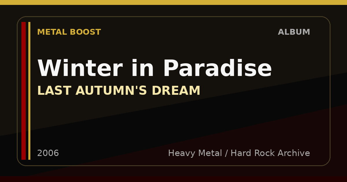 Winter in Paradise – LAST AUTUMN'S DREAM | METAL BOOST album visual