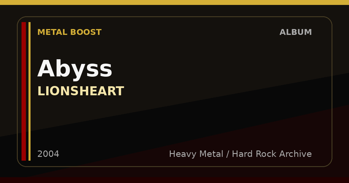 Abyss – LIONSHEART | METAL BOOST album visual