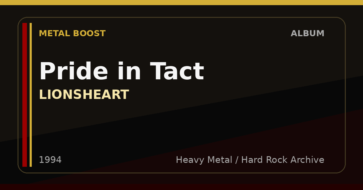 Pride in Tact – LIONSHEART | METAL BOOST album visual