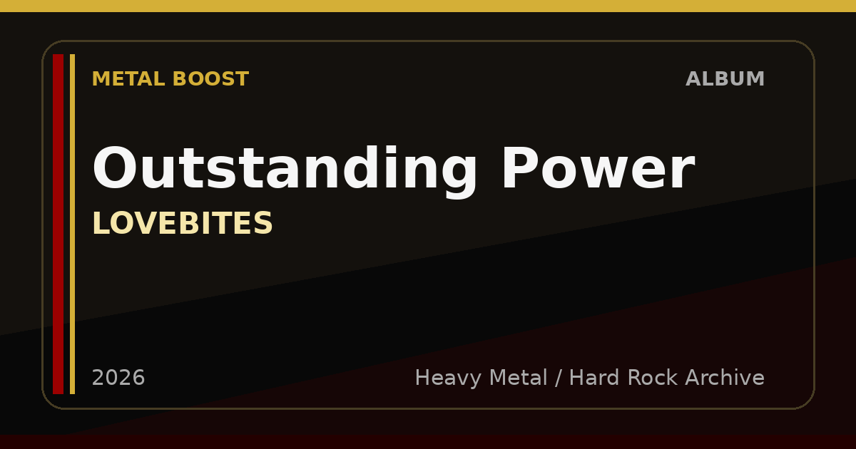 Outstanding Power – LOVEBITES | METAL BOOST album visual