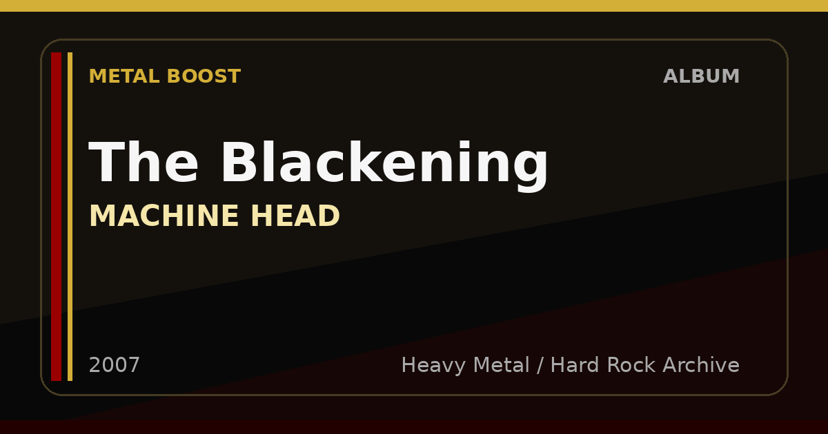 The Blackening – MACHINE HEAD | METAL BOOST album visual