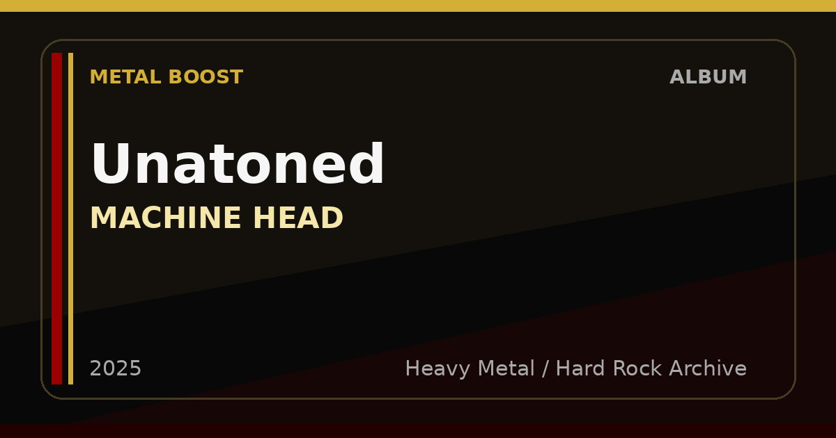 Unatoned – MACHINE HEAD | METAL BOOST album visual