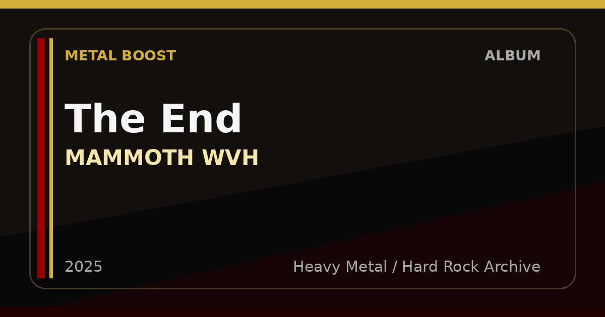 The End – MAMMOTH WVH | METAL BOOST album visual