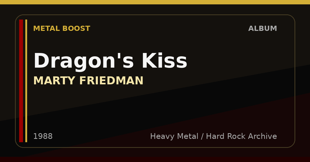 Dragon's Kiss – MARTY FRIEDMAN | METAL BOOST album visual