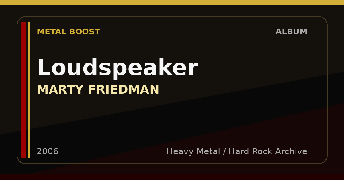 Loudspeaker – MARTY FRIEDMAN | METAL BOOST album visual