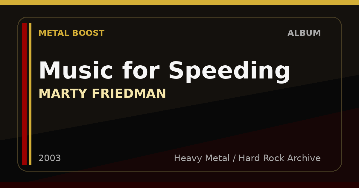Music for Speeding – MARTY FRIEDMAN | METAL BOOST album visual