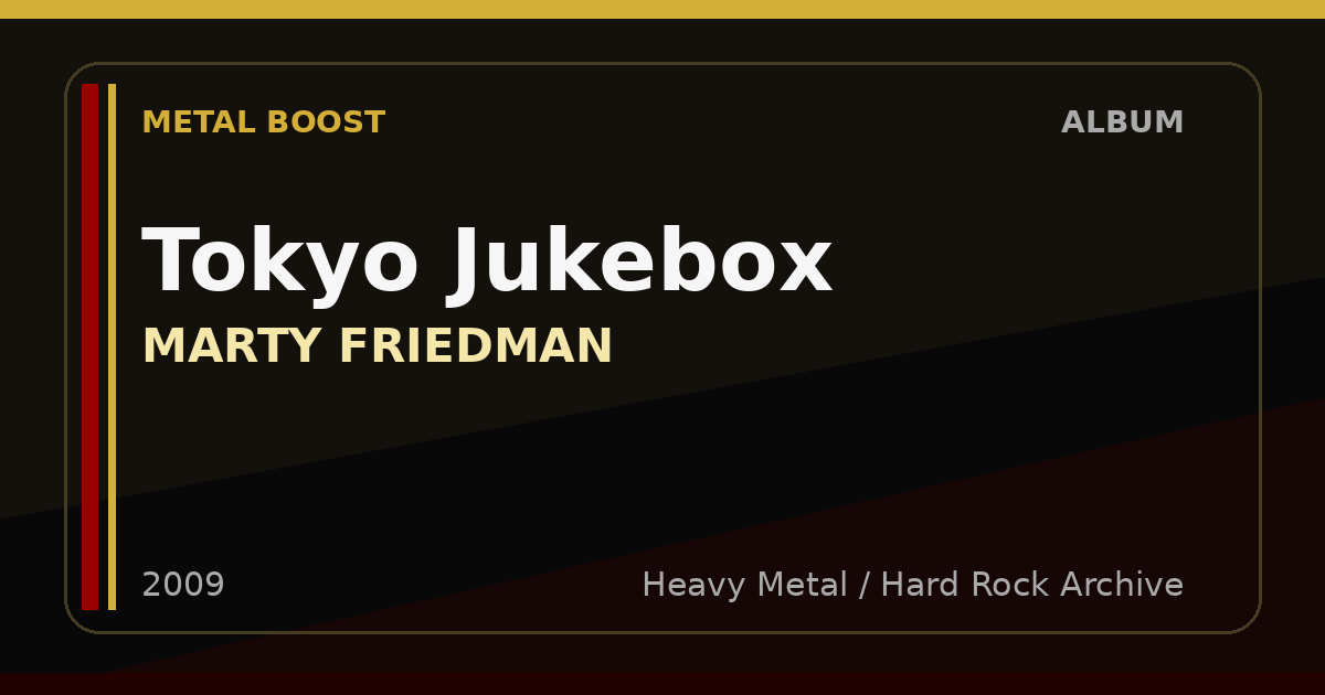 Tokyo Jukebox – MARTY FRIEDMAN | METAL BOOST album visual
