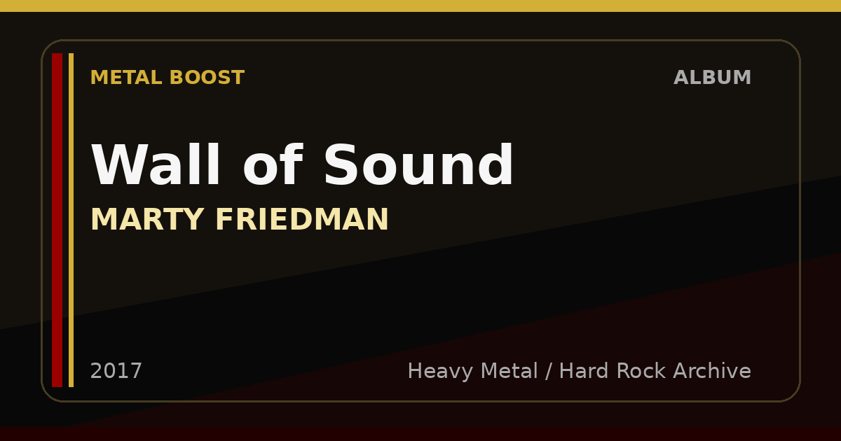 Wall of Sound – MARTY FRIEDMAN | METAL BOOST album visual