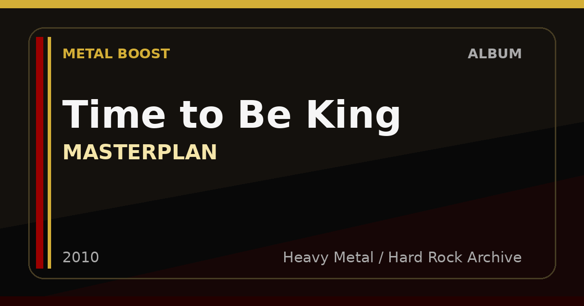 Time to Be King – MASTERPLAN | METAL BOOST album visual