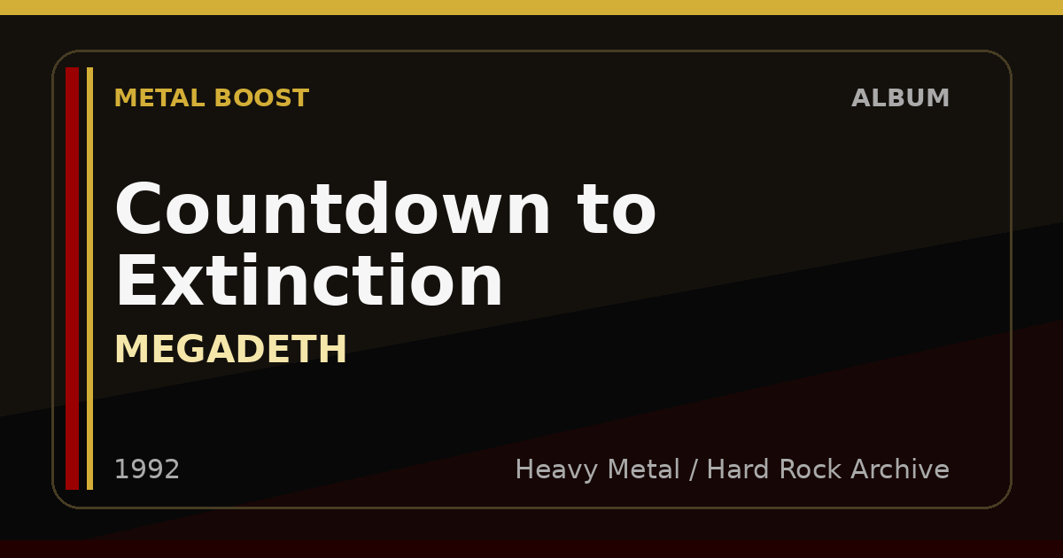 Countdown to Extinction – MEGADETH | METAL BOOST album visual