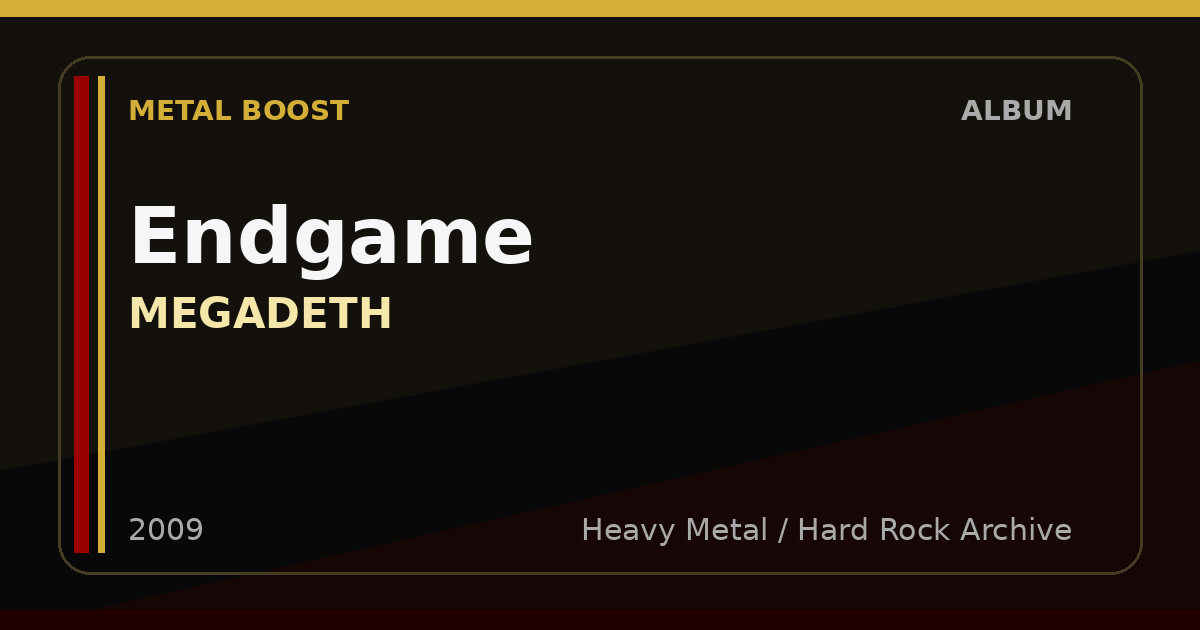 Endgame – MEGADETH | METAL BOOST album visual