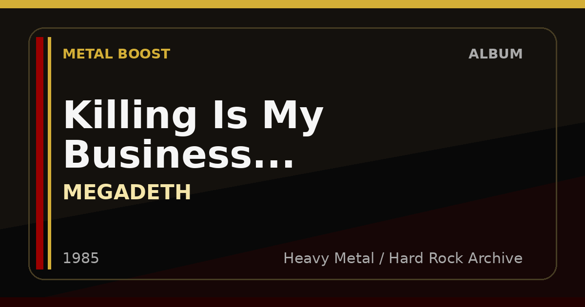 Killing Is My Business... – MEGADETH | METAL BOOST album visual