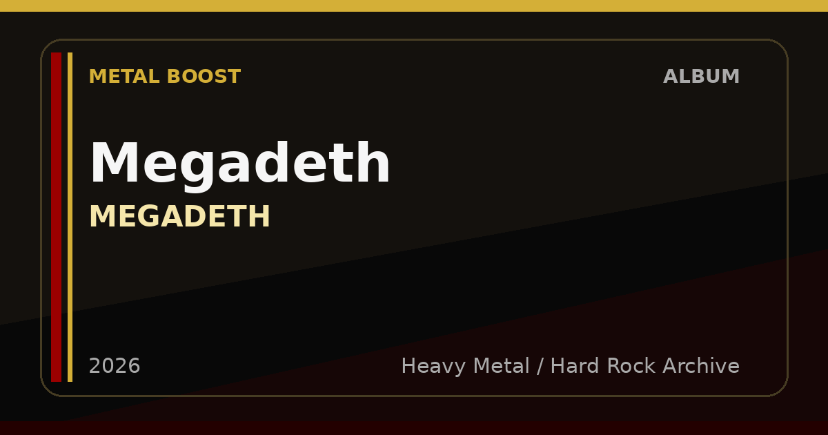 Megadeth – MEGADETH | METAL BOOST album visual