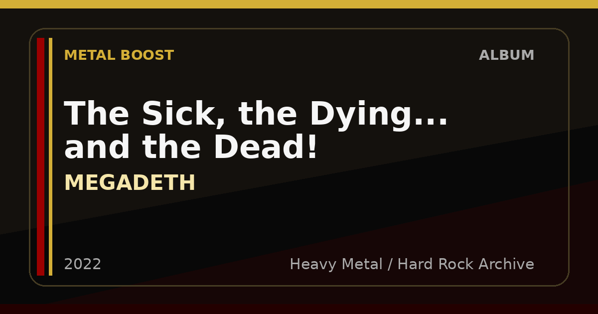 The Sick, the Dying... and the Dead! – MEGADETH | METAL BOOST album visual