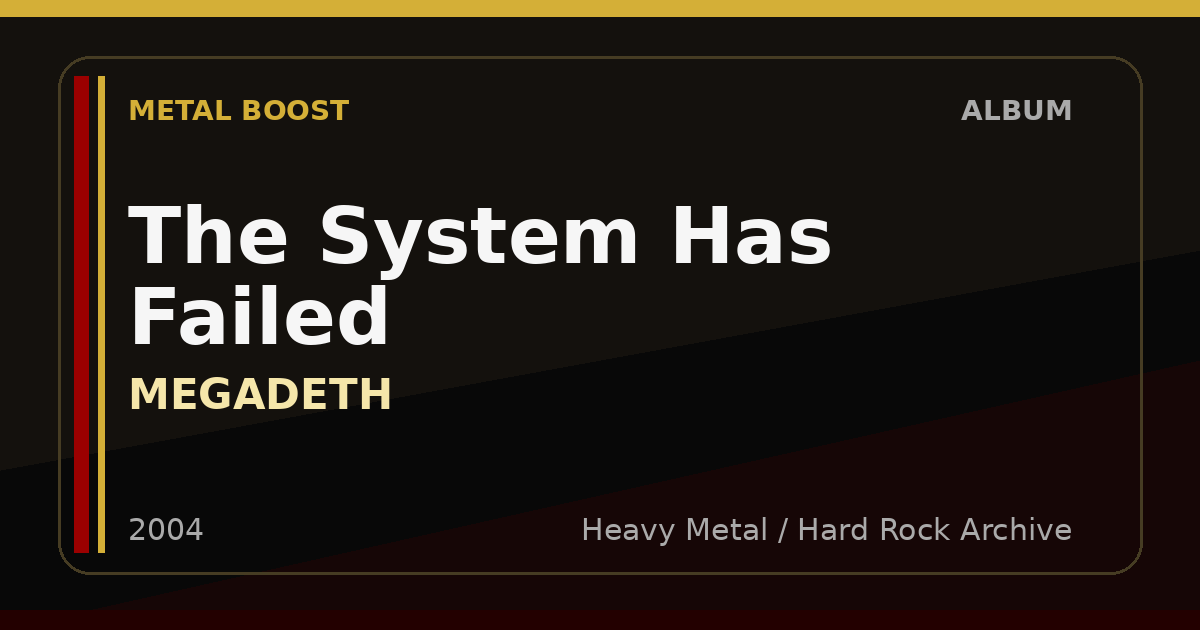 The System Has Failed – MEGADETH | METAL BOOST album visual