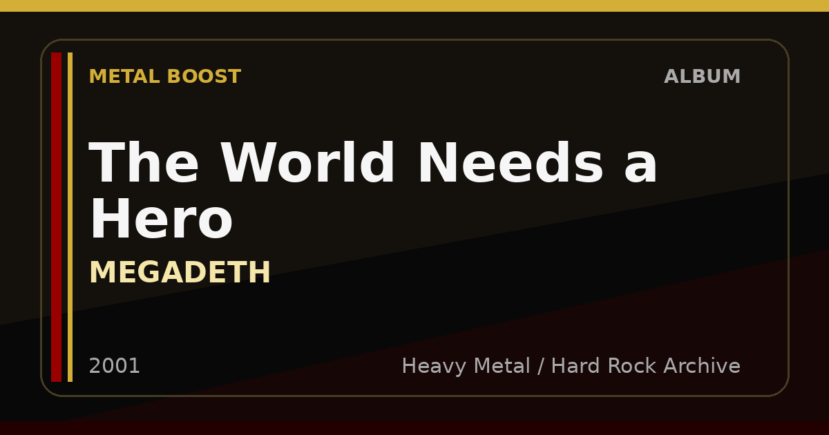 The World Needs a Hero – MEGADETH | METAL BOOST album visual