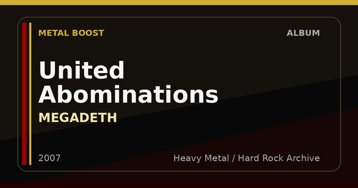 United Abominations – MEGADETH | METAL BOOST album visual