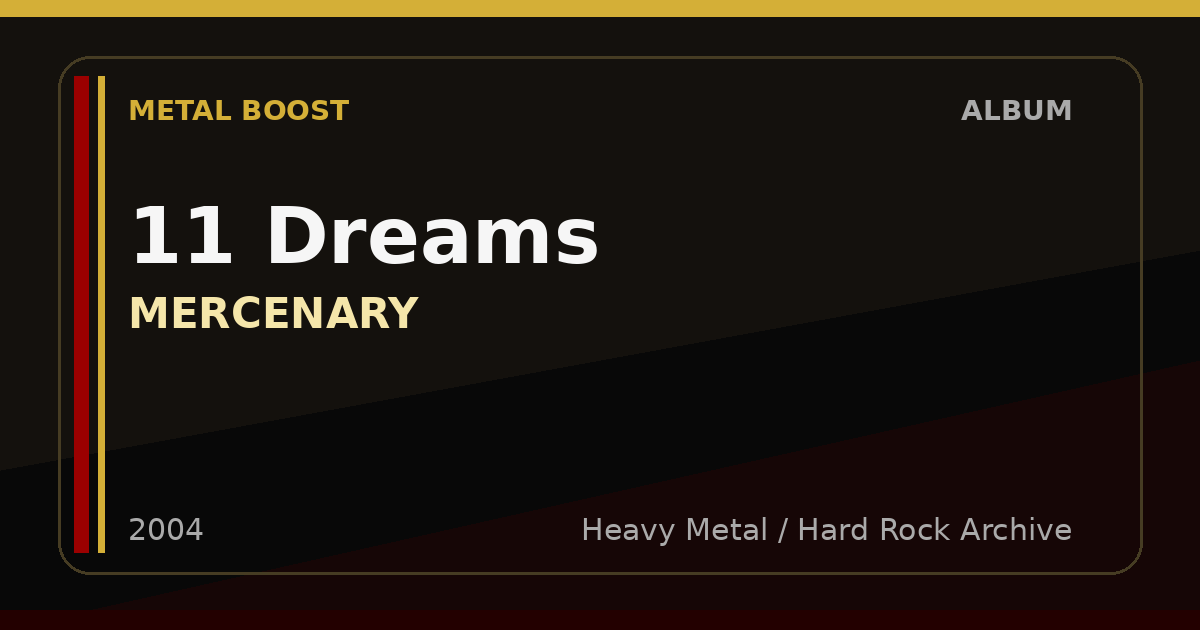 11 Dreams – MERCENARY | METAL BOOST album visual