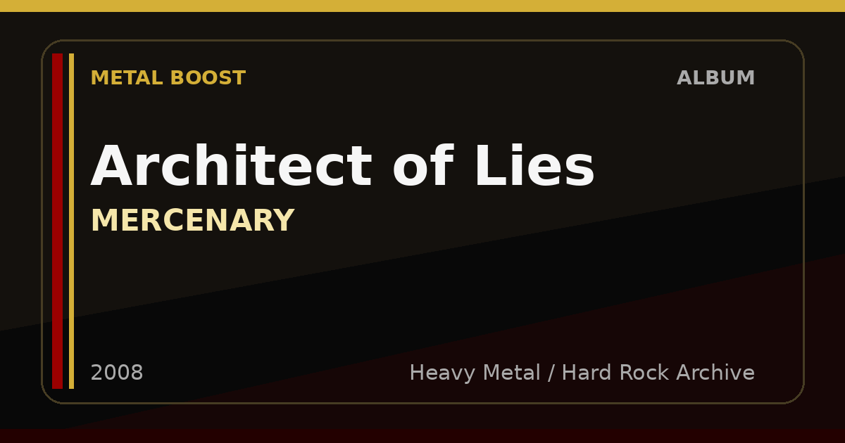 Architect of Lies – MERCENARY | METAL BOOST album visual