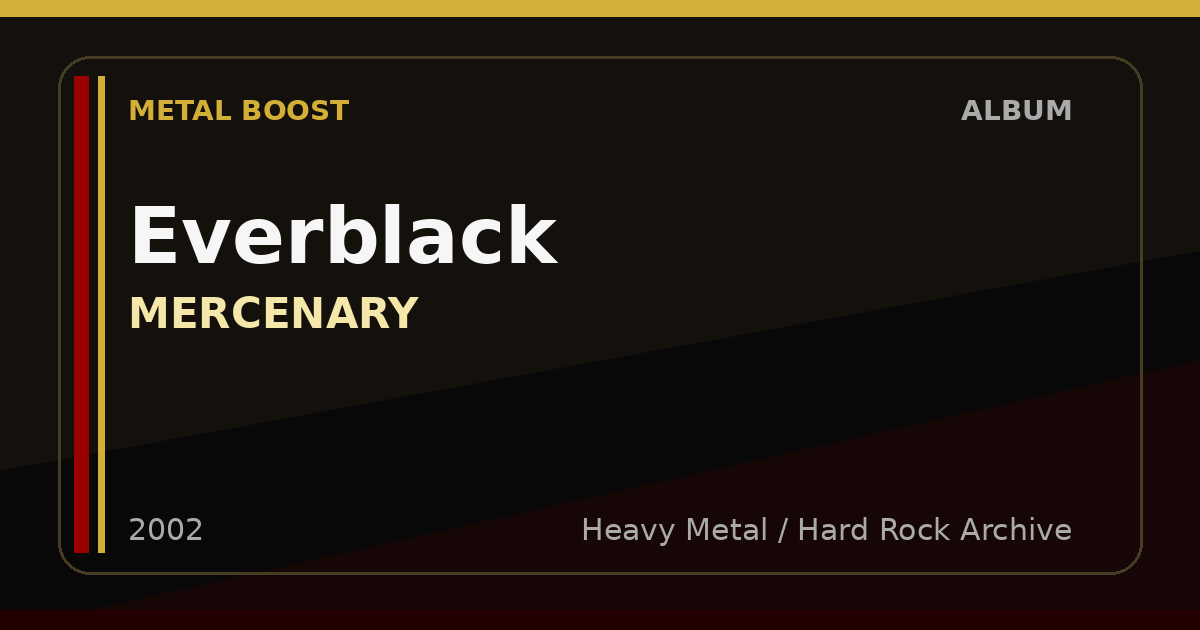 Everblack – MERCENARY | METAL BOOST album visual