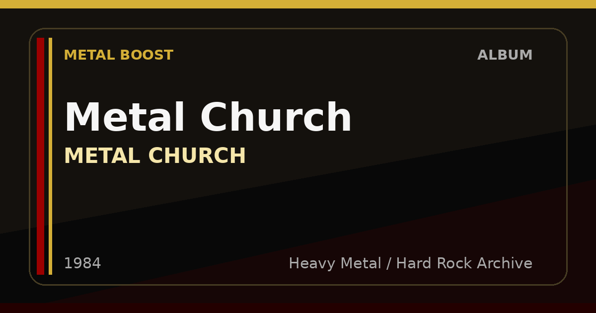 Metal Church – METAL CHURCH | METAL BOOST album visual