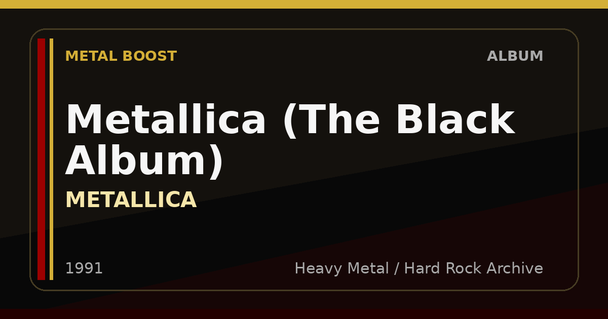 Metallica (The Black Album) – METALLICA | METAL BOOST album visual