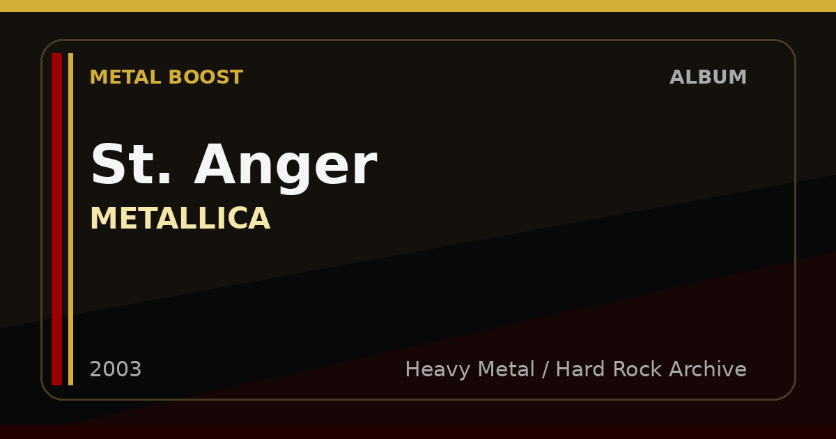 St. Anger – METALLICA | METAL BOOST album visual