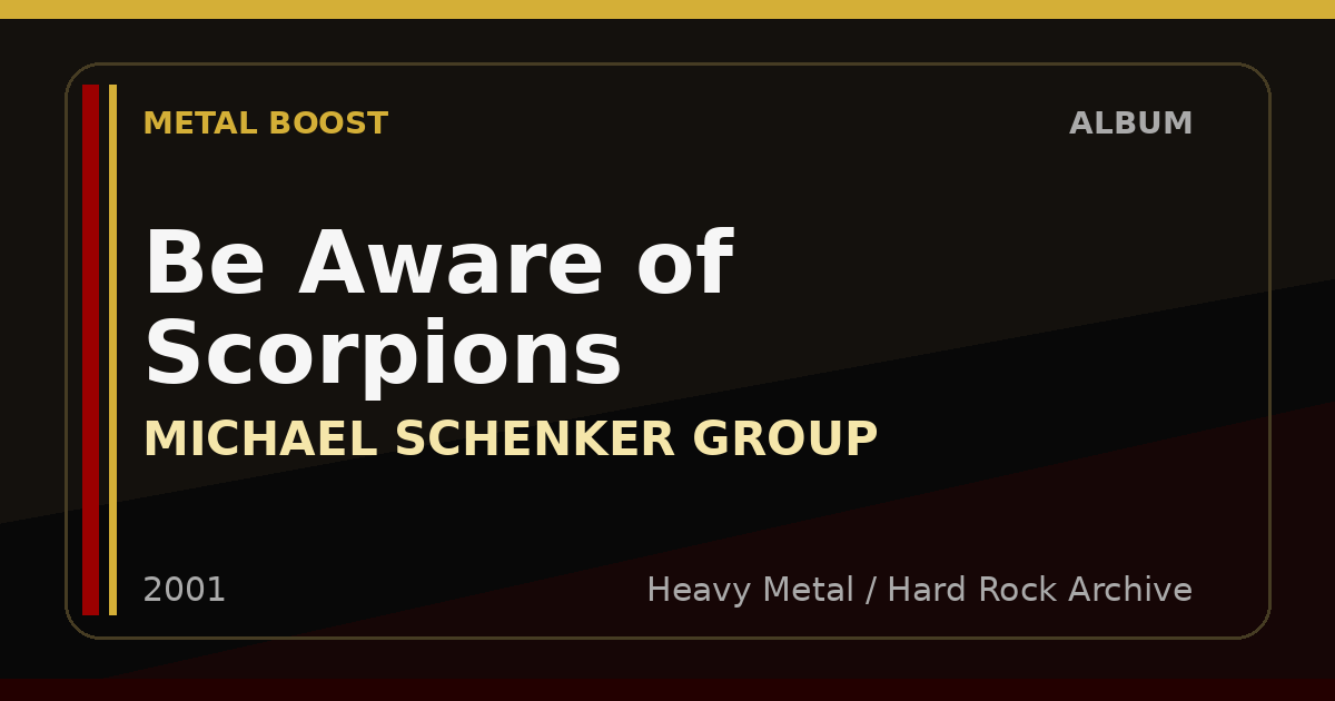 Be Aware of Scorpions – MICHAEL SCHENKER GROUP | METAL BOOST album visual