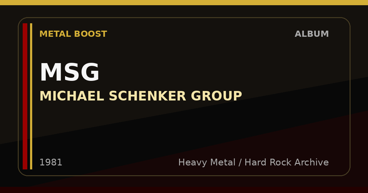 MSG – MICHAEL SCHENKER GROUP | METAL BOOST album visual