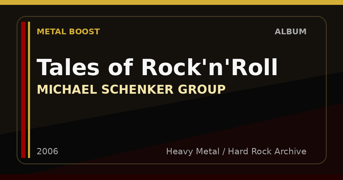 Tales of Rock'n'Roll – MICHAEL SCHENKER GROUP | METAL BOOST album visual