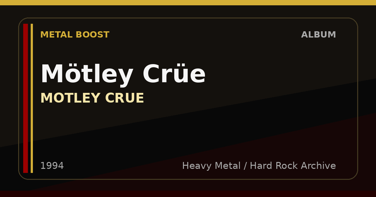 Mötley Crüe – MOTLEY CRUE | METAL BOOST album visual