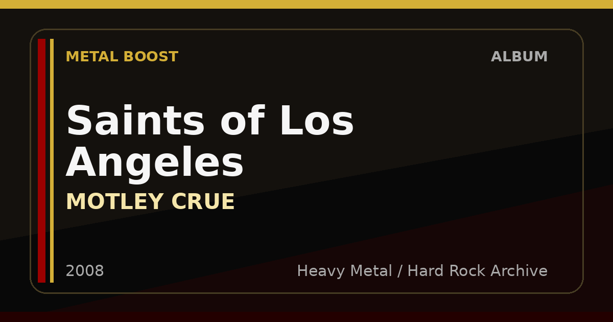 Saints of Los Angeles – MOTLEY CRUE | METAL BOOST album visual
