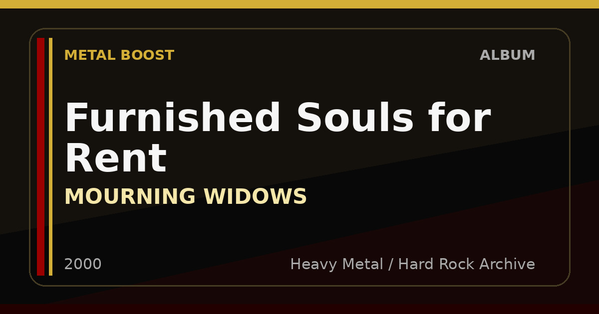 Furnished Souls for Rent – MOURNING WIDOWS | METAL BOOST album visual