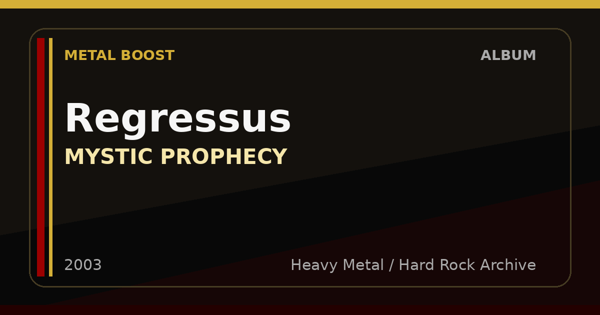 Regressus – MYSTIC PROPHECY | METAL BOOST album visual