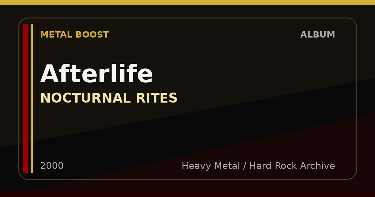 Afterlife – NOCTURNAL RITES | METAL BOOST album visual