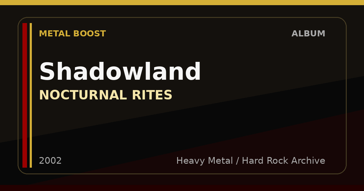 Shadowland – NOCTURNAL RITES | METAL BOOST album visual