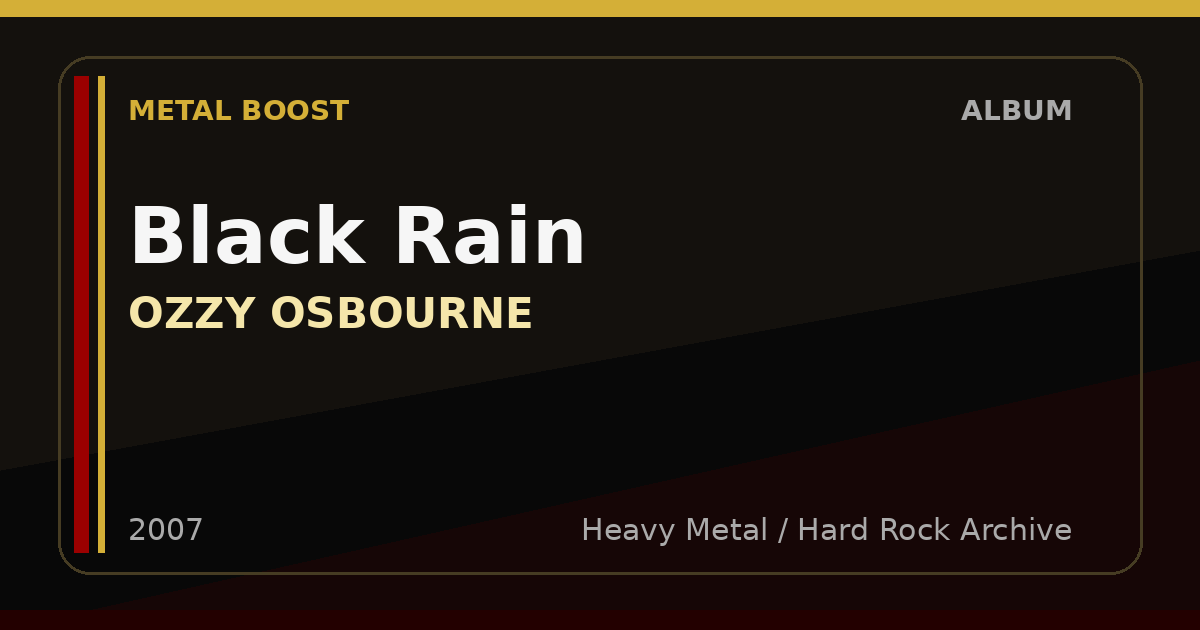 Black Rain – OZZY OSBOURNE | METAL BOOST album visual