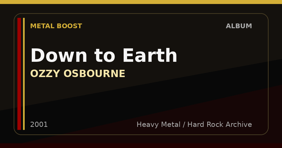 Down to Earth – OZZY OSBOURNE | METAL BOOST album visual