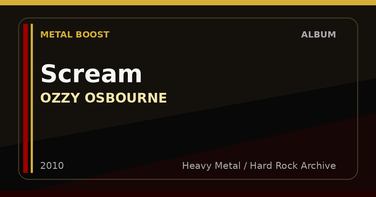 Scream – OZZY OSBOURNE | METAL BOOST album visual