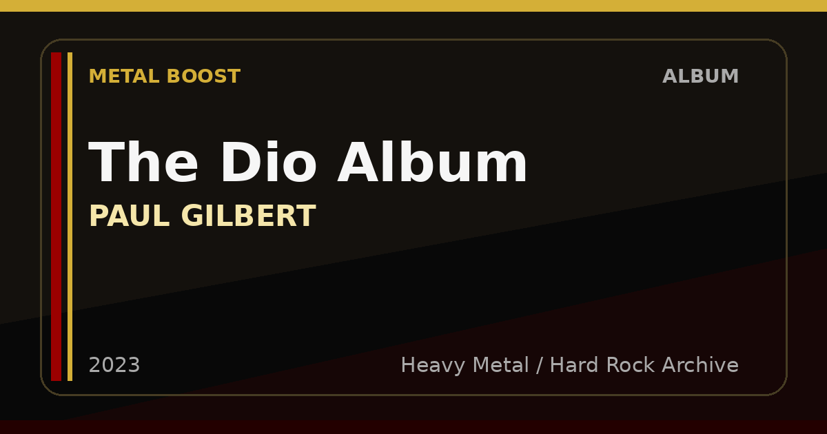 The Dio Album – PAUL GILBERT | METAL BOOST album visual