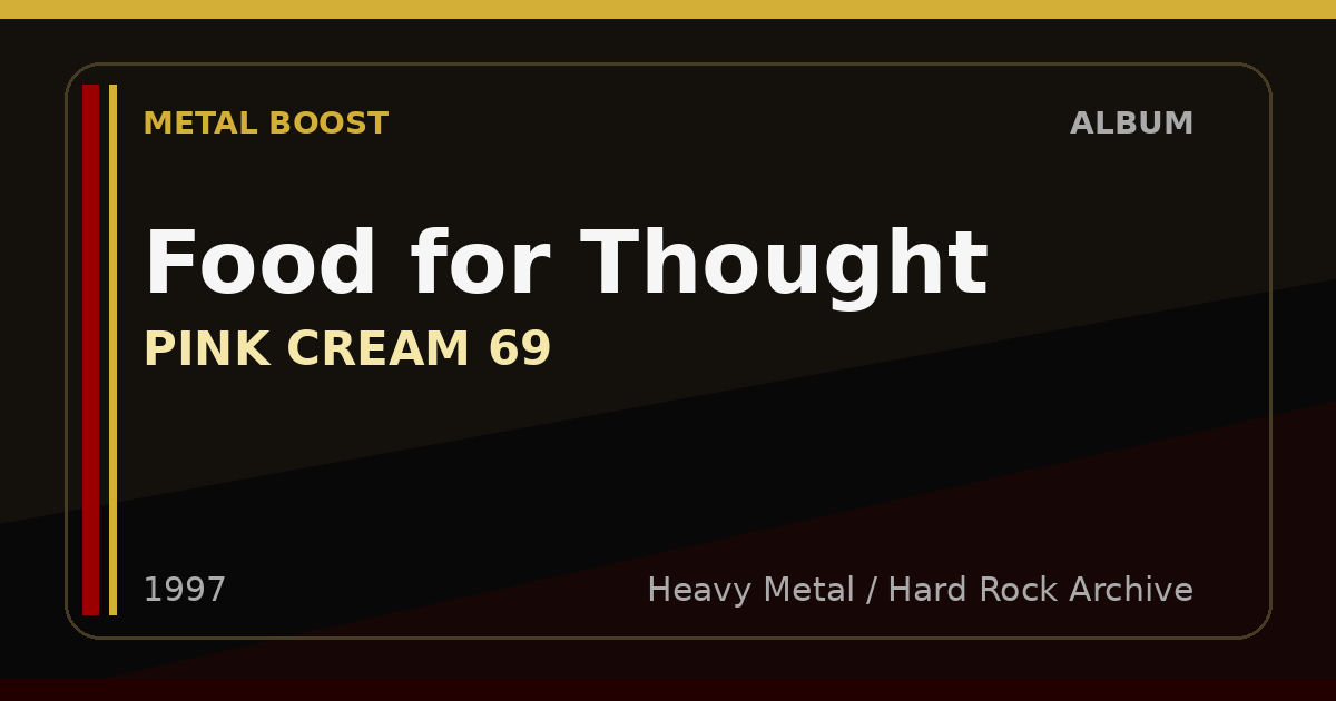 Food for Thought – PINK CREAM 69 | METAL BOOST album visual