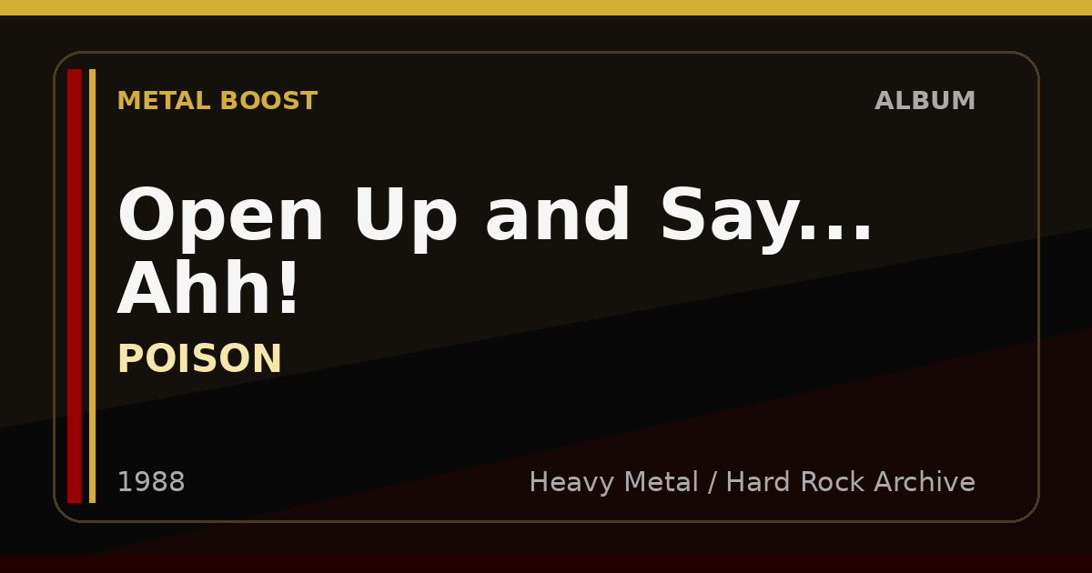 Open Up and Say... Ahh! – POISON | METAL BOOST album visual