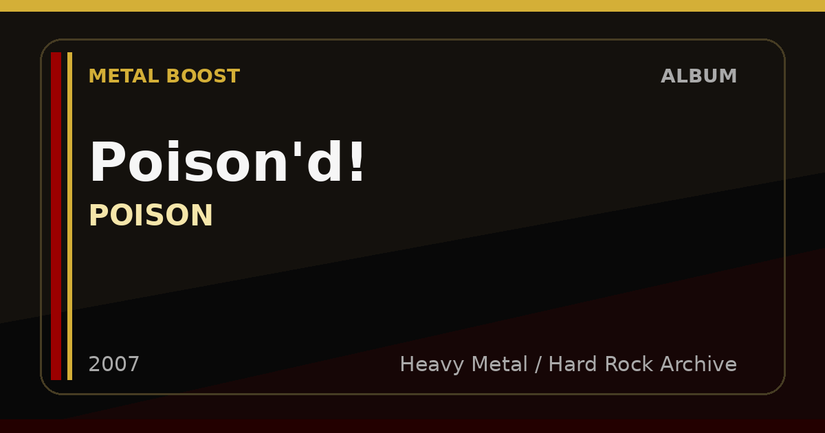 Poison'd! – POISON | METAL BOOST album visual