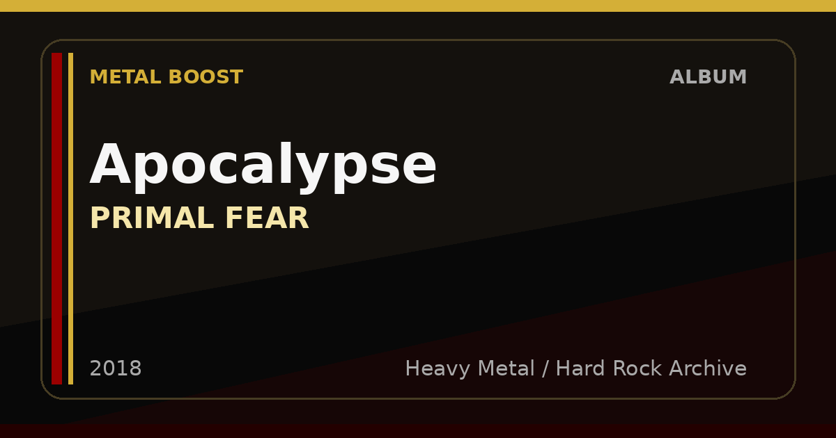 Apocalypse – PRIMAL FEAR | METAL BOOST album visual