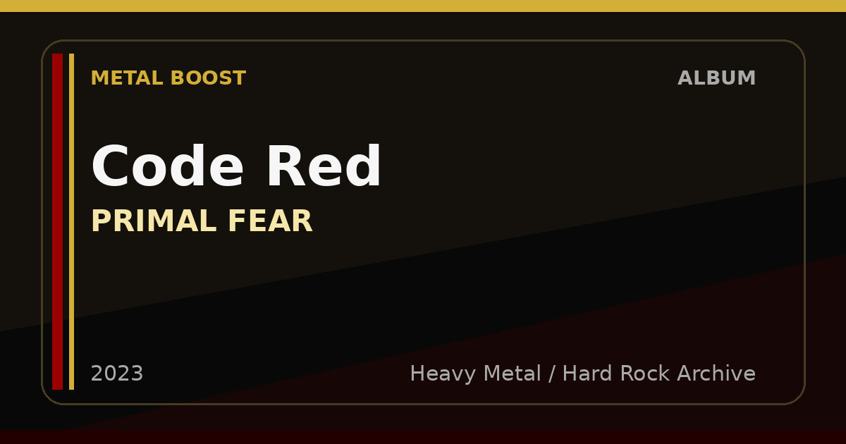 Code Red – PRIMAL FEAR | METAL BOOST album visual
